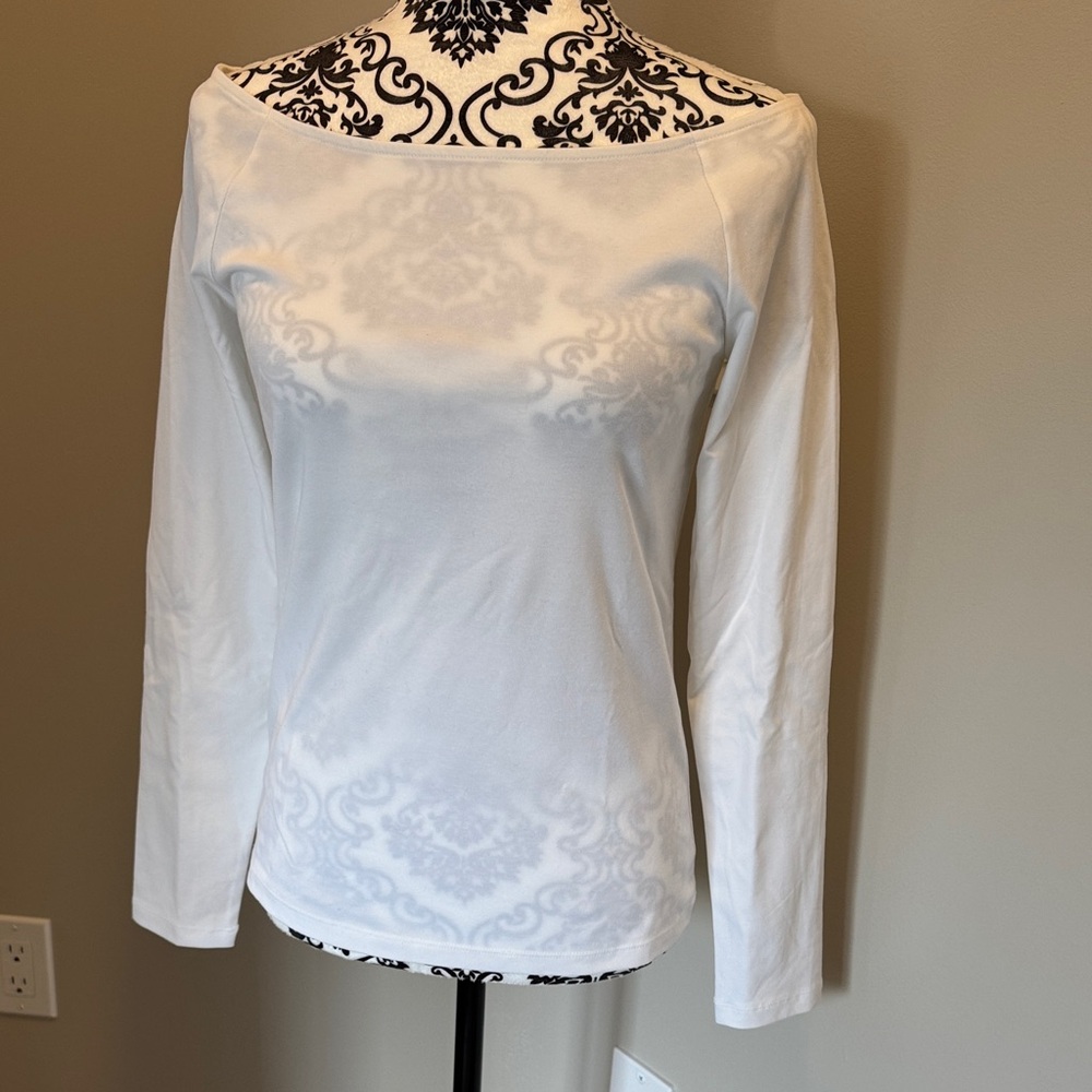 Banana Republic Classic White Long Sleeve Tee